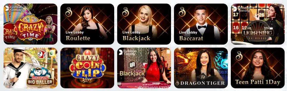 Giochi da casinò dal vivo SILVER PLAY CASINO